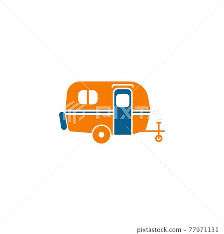 Simple caravan mobile icon logo design vector Simple caravan mobile icon logo design vector 77971131