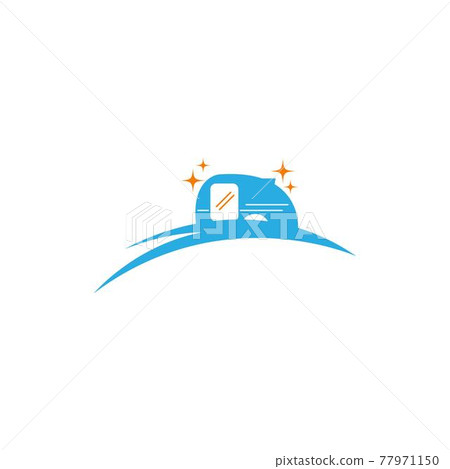 Simple caravan mobile icon logo design vector 77971150