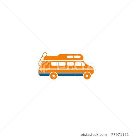 Simple caravan mobile icon logo design vector Simple caravan mobile icon logo design vector 77971151