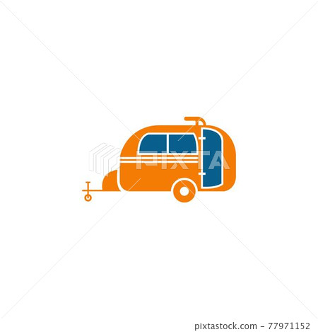 Simple caravan mobile icon logo design vector 77971152