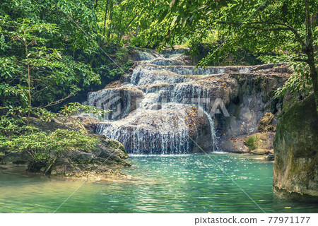 Waterfall in Thailand. 77971177