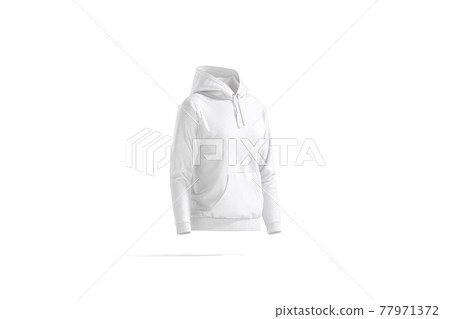 Blank white women sport hoodie mock up, side view Blank white women sport hoodie mock up, side view 77971372