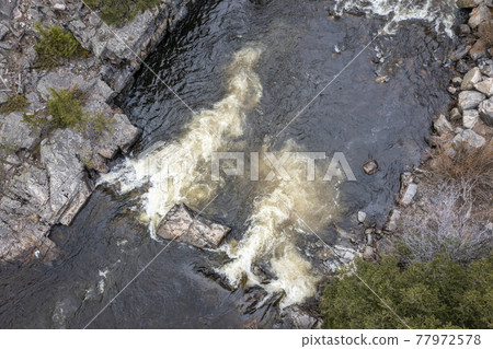 Poudre River Canyon aerial view 77972578