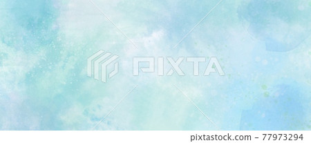 帶有美麗流血的淺藍色水彩風格背景圖 77973294