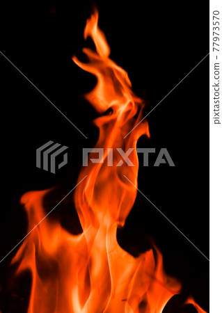 Red blaze Fire flame on a black background Red blaze Fire flame on a black background 77973570