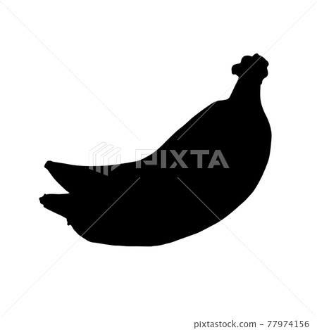 Vector hand drawn bananas silhouette 77974156