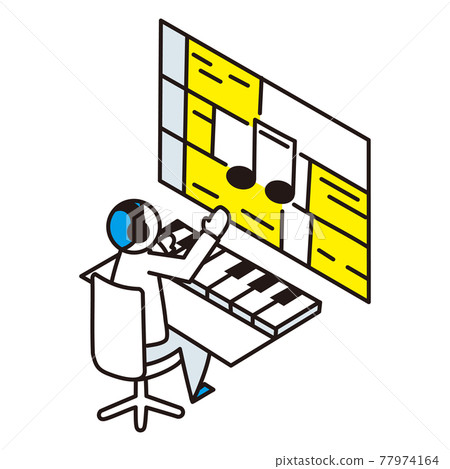 音樂製作的等距圖 音樂製作的等距圖 77974164