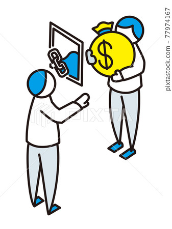 Isometric diagram of work purchase Isometric diagram of work purchase 77974167