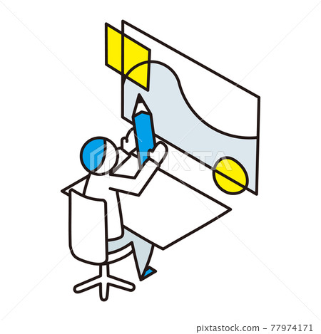 Isometric diagram of art, illustration and design production Isometric diagram of art, illustration and design production 77974171