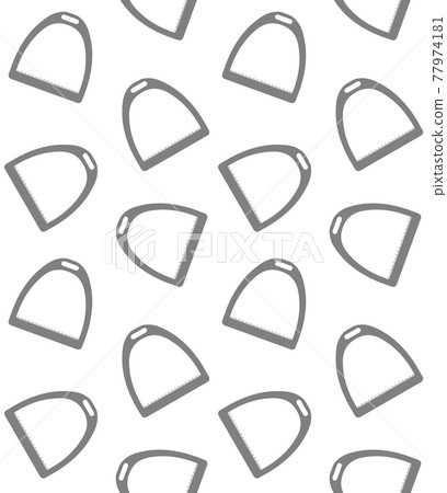 Vector seamless pattern of horse saddle stirrup Vector seamless pattern of horse saddle stirrup 77974181
