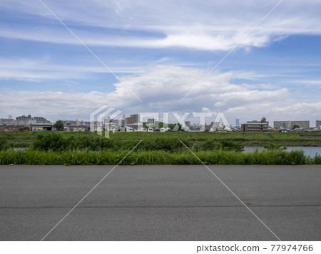 Scenery of the Yamato River near Amaminishi, Matsubara City Scenery of the Yamato River near Amaminishi, Matsubara City 77974766