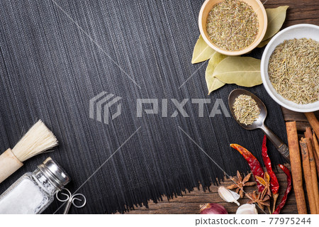 herbs in kitchen 77975244