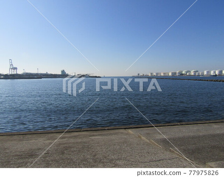 Scenery of port town Scenery of port town 77975826