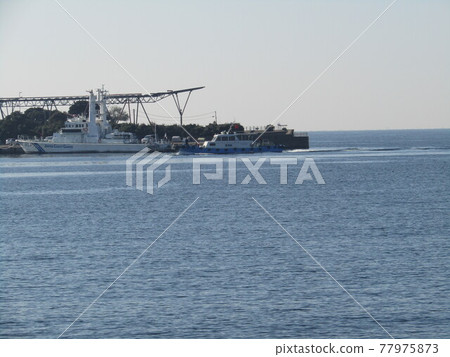 Scenery of port town Scenery of port town 77975873