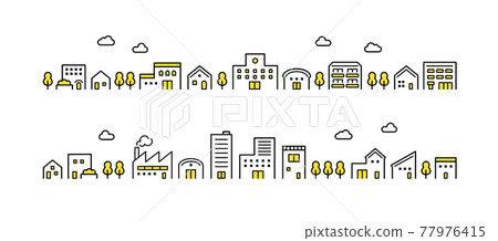 Cityscape icon set Cityscape icon set 77976415