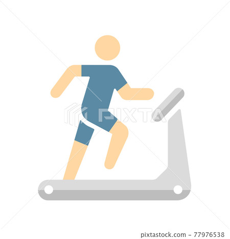 跑步機，體育館，飲食矢量圖標 77976538