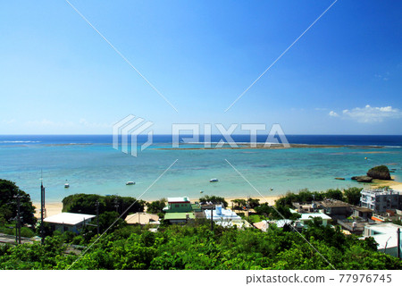 The beautiful sea of Nanjo City in the southern part of the main island of Okinawa The beautiful sea of Nanjo City in the southern part of the main island of Okinawa 77976745