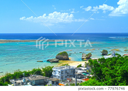 The beautiful sea of Nanjo City in the southern part of the main island of Okinawa The beautiful sea of Nanjo City in the southern part of the main island of Okinawa 77976746