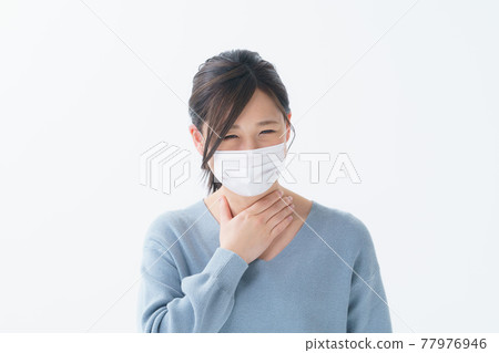 Female mask infection prevention indoors 77976946