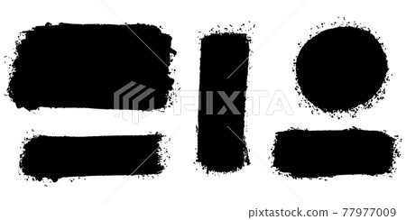 Collection of vector brush hand drawn graphic element. Set of vector brush strokes isolated on white background. vector illustration. Collection of vector brush hand drawn graphic element. Set of vector brush strokes isolated on white background. vector illustration. 77977009