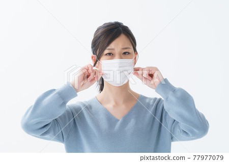 Female mask infection prevention wearing 77977079