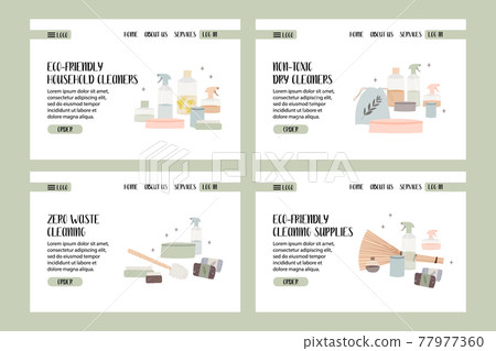 Natural household cleaners: soda, vinegar, lemon, mustard powder, salt, laundry soap. Eco friendly detergents, chemical free. Zero waste lifestyle. Green home concept. Vector flat cartoon illustration Natural household cleaners: soda, vinegar, lemon, mustard powder, salt, laundry soap. Eco friendly detergents, chemical free. Zero waste lifestyle. Green home concept. Vector flat cartoon illustration 77977360