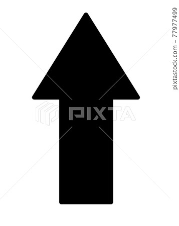 插圖素材上的黑色箭頭 插圖素材上的黑色箭頭 77977499