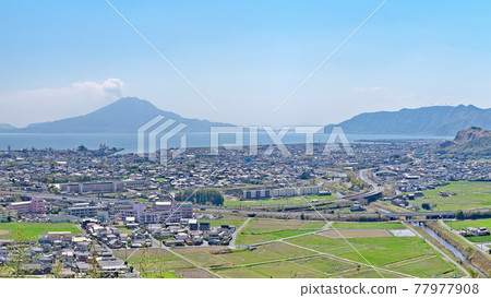 [Takakura Viewing Platform] (High resolution version) Nishibefu, Kajiki-cho, Aira City, Kagoshima Prefecture 77977908