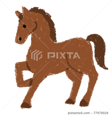 馬馬插圖油畫棒手寫 77978026