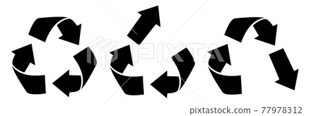 Vector recycling, upcycling and downcycling signs, isolated on white background. Green reuse symbols for ecological design. Zero waste lifestyle. Vector recycling, upcycling and downcycling signs, isolated on white background. Green reuse symbols for ecological design. Zero waste lifestyle. 77978312