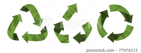 Vector recycling, upcycling and downcycling signs, isolated on white background. Green reuse symbols for ecological design. Zero waste lifestyle. Vector recycling, upcycling and downcycling signs, isolated on white background. Green reuse symbols for ecological design. Zero waste lifestyle. 77978315