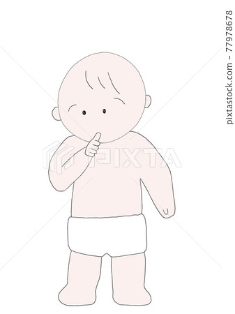 吸吮手指的嬰兒 77978678