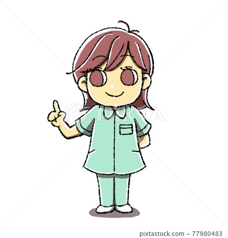 Illustration of a nurse girl Illustration of a nurse girl 77980483