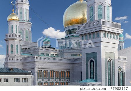 Moscow Cathedral Mosque, Russia -- the main mosque in Moscow, new landmark 77982157