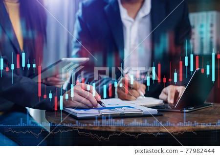 Stock trade concept of digital market and investment. Stock trade concept of digital market and investment. 77982444