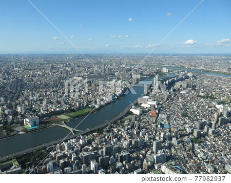 View from the Tokyo Skytree Tenbo Deck (North side, Saitama area, Sumida River, Arakawa, Kitasenju, etc.) View from the Tokyo Skytree Tenbo Deck (North side, Saitama area, Sumida River, Arakawa, Kitasenju, etc.) 77982937