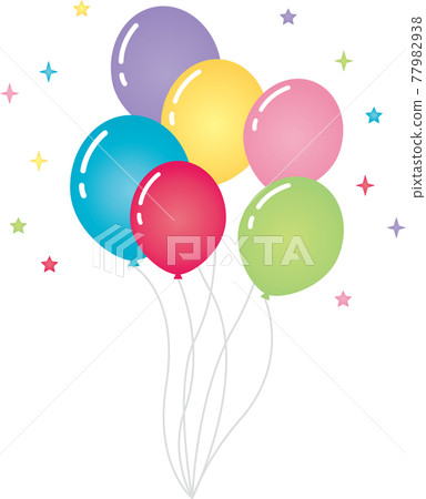 閃閃發光的彩色氣球 77982938