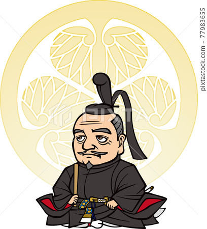 第一代幕府將軍德川家康,身著盛裝而坐【三頭,家徽】 第一代幕府將軍德川家康,身著盛裝而坐【三頭,家徽】 77983655