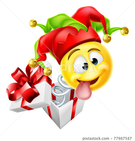 Jack in The Box Jester Fool Cartoon Emoticon Icon 77987587