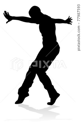 Street Dance Dancer Silhouette Street Dance Dancer Silhouette 77987593