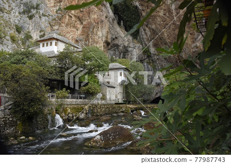 A characteristically Japanese architecture in the mountains. A characteristically Japanese architecture in the mountains. 77987743