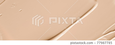 Beige cosmetic texture background, make-up and skincare cosmetics product, cream, lipstick, foundation macro as luxury beauty brand, holiday flatlay design 77987785