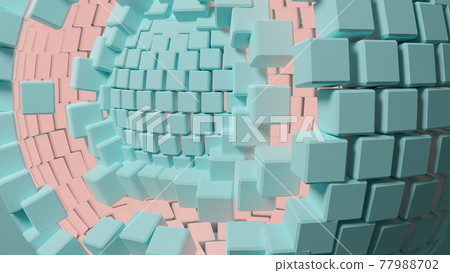 Abstract dynamic 3D Illustration. 77988702