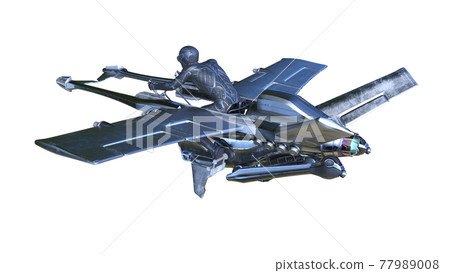 Man riding a flight machine - Stock Illustration [77989008] - PIXTA