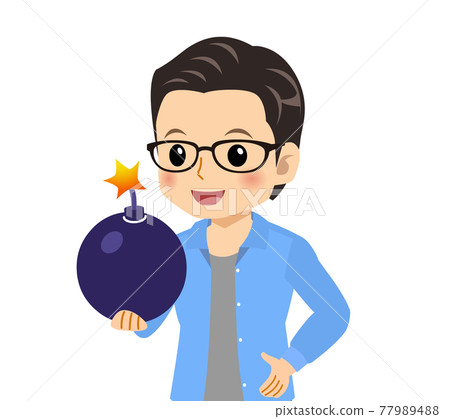 一個清爽的戴眼鏡的年輕人 77989488