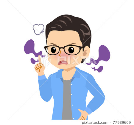 一個清爽的戴眼鏡的年輕人 77989609