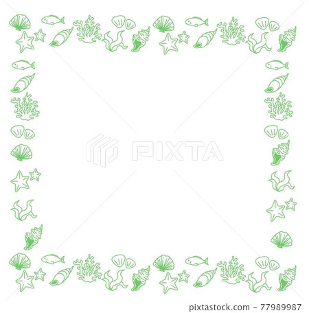 Sea item green 01 square frame Sea item green 01 square frame 77989987