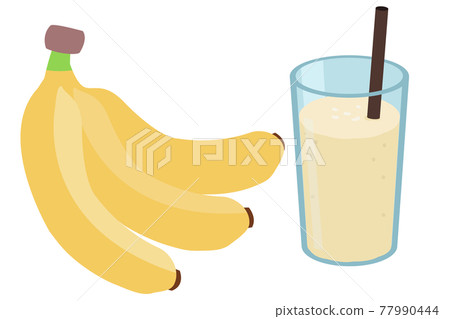 Banana smoothie banana juice illustration Banana smoothie banana juice illustration 77990444