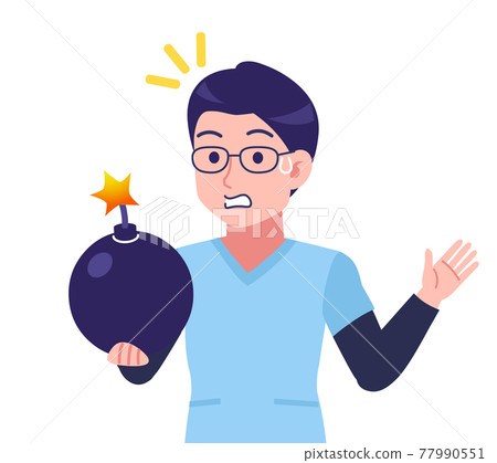 Young nurse man with glasses Young nurse man with glasses 77990551
