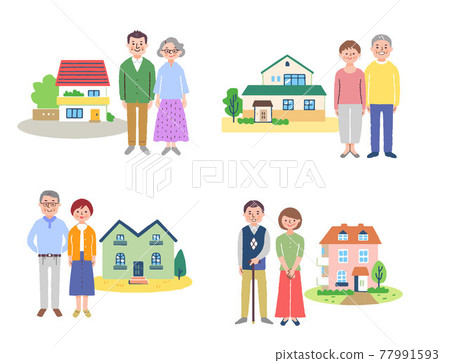 高級夫婦和房子4對套 77991593